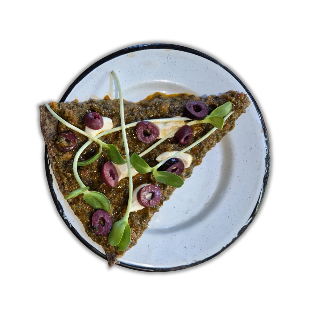 RAW VEGAN KETO PIZZA SLICE